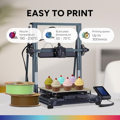 OVERTURE Dual Color Matte PLA 3D Printer Filament 1.75mm, Matte PLA 1kg Cardboard Spool (2.2lbs), Dimensional Accuracy +/- 0.02 mm (Matte Light Blue-Yellow)