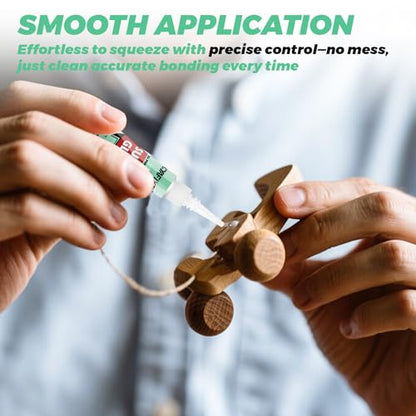 Super Glue Gel, Food Safe Instant Adhesive, Multipack Cyanoacrylate Strong Clear Glue for Shoe Sole Repair, Ceramic Plastic Metal Wood Pottery Leather Aquarium Glass Rubber, Strong Bonding