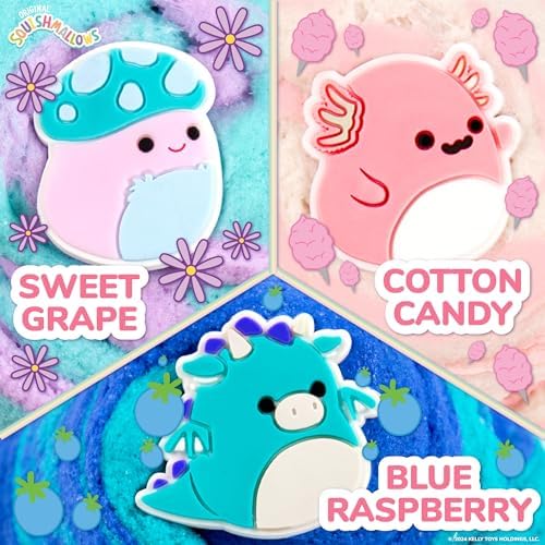 Original Squishmallows Premium Cloud Slime, 3-Pack, 9 Add Ins, 8 oz. Fluffy Slimes, for Kids, Bulk, Great 6 Year Old Toys & Party Favors, Super Soft Sludge Toy