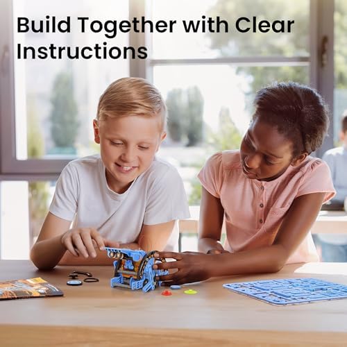 Sillbird Solar Building Robot Kit STEM Gift for Boys Aged 8-13, DIY Science Educational Toys for Kids Teens Birthday, 12-in-1 Solar or Battery Powered Robotic Set with 197 Pieces
