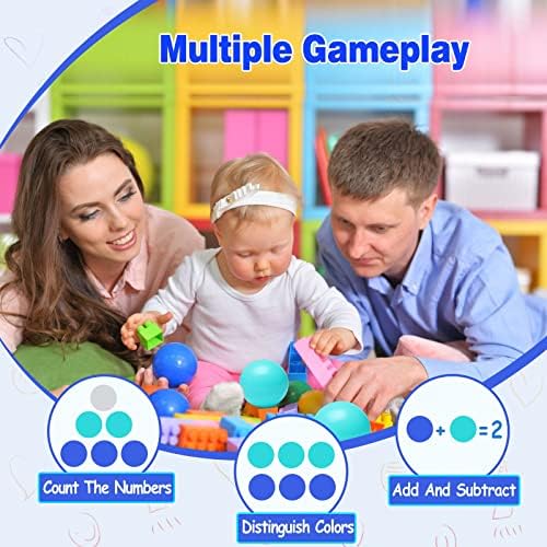 Vanland Ball Pit Balls for Baby and Toddler Phthalate Free BPA Free Crush Proof Plastic - Multicolored Pit Balls in Reusable Play Toys for Kids with Storage Bag