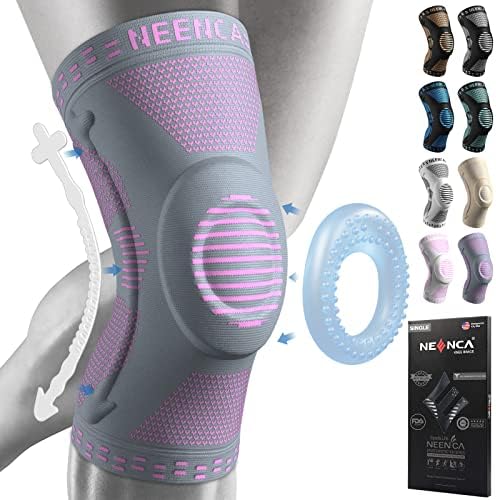 NEENCA Knee Brace for Women & Men, Medical Knee Support with Patella Pad & Side Stabilizers, Knee Compression Sleeve for Knee Pain, Meniscus Tear, ACL, Joint Pain, Runner, Workout - FSA/HSA Eligible