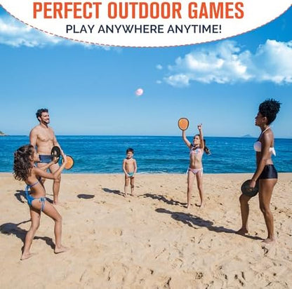 Toss and Catch Ball Outdoor Games: Kids Baseball Glove Toys for Sports & Outdoor Play - Outside Beach/Yard/Camping Games for Family - Birthday Gift for Boys Ages 3-12 (Upgraded 4-Pack)