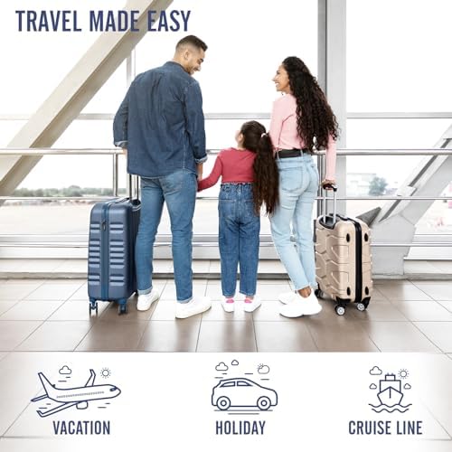 Veken 8 Set Packing Cubes for Travel Essentials, Suitcase Organizer Bags in 4 Sizes, Carry-On Luggage Accessories with Large Laundry & Hanging Toiletry Bag, Must-Have for Airplane, Road Trip & Camping