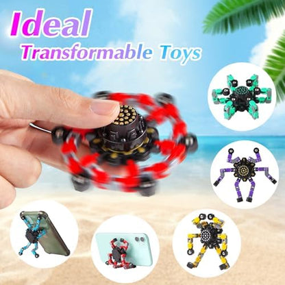 for Mom Transformable Fidget Spinners for Kids and Adults Stress Relief Sensory Toys for Boys and Girls Fingertip Gyros Toy Birthday Party Favors for Kids Classroom Gifts