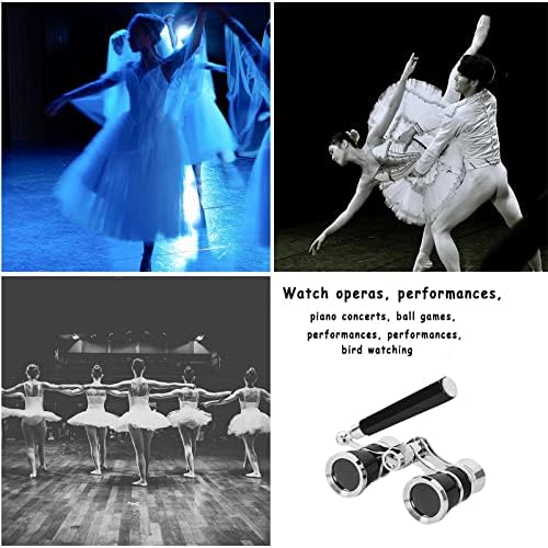 Aroncent Opera Glasses Binoculars 3X25 Mini Compact Binoculars with Handle for Adults Kids Women Vintage Theater Musical Concert
