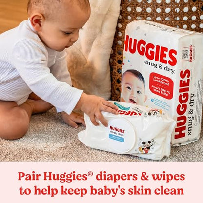 Huggies Size 4 Diapers, Snug & Dry Baby Diapers, Size 4 (22-37 lbs), 148 Count, Packaging May Vary