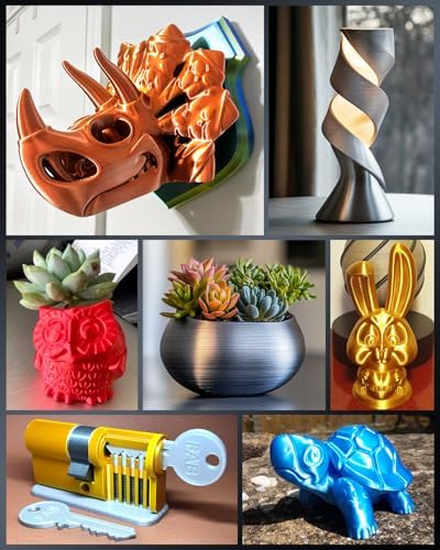 SUNLU 3D Printer Silk Filament,Shiny Silk PLA Filament 1.75mm, Smooth Silky Surface, Great Easy to Print for 3D Printers, Dimensional Accuracy +/- 0.02mm, Silk Brass 1KG