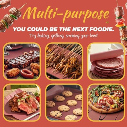 PH PERKHOMY Pink Butcher Paper Roll 24" x 2400" (200') for Smoker BBQ Grilling Smoking Meat Unbleached Uncoated Unwaxed (Pink, 24" x 200')