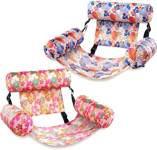 SLOOSH Inflatable Pool Floats Adult,2 Packs Floating Lounge Chairs,Blow up Pool Noodles for Adult Heavy Duty,Floating Chair for Party Summer Water Beach Lake Fun