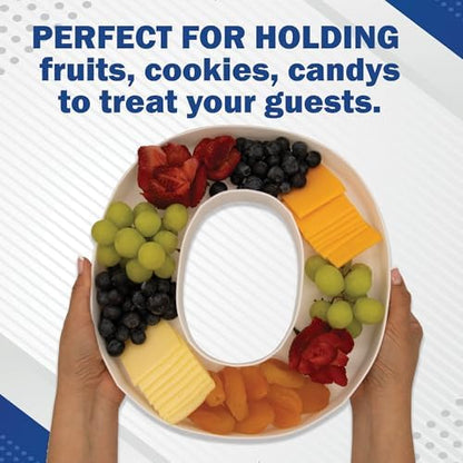 10" Reusable Plastic Box Form Tray Display for Treats, Charcuterie, Cake Pop, Candy, Charcuterie Box, Custom Charcuterie Letters Fillable - Reusable Letter Box - (White Plastic, &)