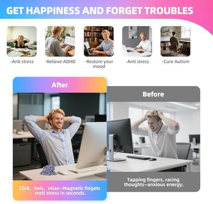 1000pcs Magnet Balls Fidget Toys for Adults & Teens,Weak Magnetic Balls Ferrite Putty Colorful，Stress Relief Sensory Toys for Autism ADHD Anxiety,Desk Fidgets Toys for Office/Adults Gifts