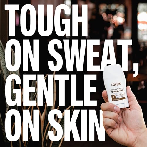 Carpe Clinical Strength Underarm Antiperspirant and Deodorant, Sandalwood Scent