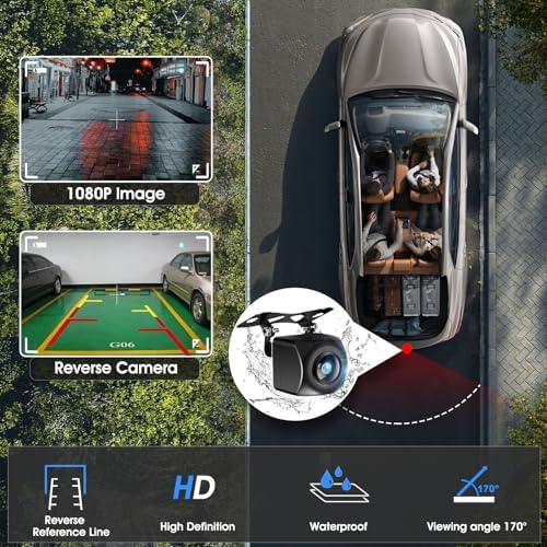 Portable Wireless Carplay Car Stereo, 7" HD Touchscreen for Car with Apple CarPlay & Android Auto with Backup Camera/Mirror Link/Voice Control/Bluetooth/GPS/AUX/FM Satellite Radio for All Vehicles