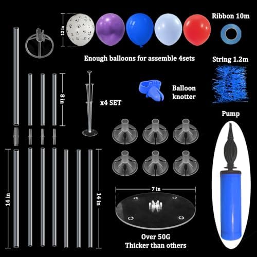 Dog Birthday Party Decorations Balloon Stand Kit with Blue Red and Puppy Paw Balloons (Puppy paw set4)