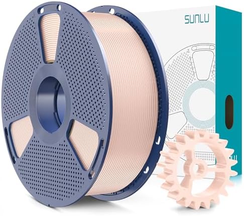 SUNLU PLA+2.0 3D Printer Filament, Upgrade PLA+ Filament 1.75mm, Tougher and Stronger, Neatly Wound Filament, Dimensional Accuracy +/-0.02mm, 1KG Spool(2.2lbs), Beige