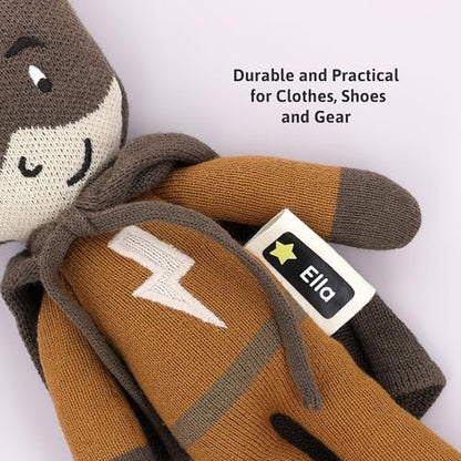 – Personalized Name Labels for Kids (180) – Waterproof & Durable Stickers for Clothing, School & Daycare Items - Space