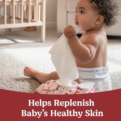 Huggies Nourish Scented Baby Wipes, 10 Push Button Packs (560 Wipes Total)