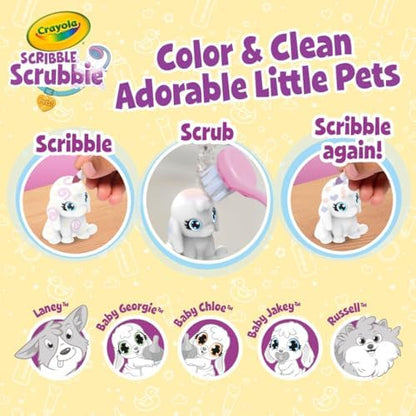 Crayola Scribble Scrubbie Baby Pets Nursery, Baby Animal Toys for Toddlers & Kids, Gift for Girls & Boys, Ages 3, 4, 5