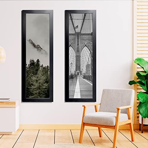 LaVie Home 8x24 Picture Frame Black, Panoramic Picture Frame for Wall Decoration, Classic Black Minimalist Style Suitable for Decorating Houses, Offices, Hotels（1 Pack）