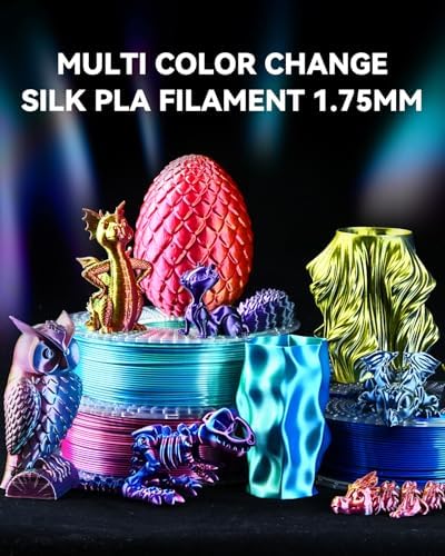SUNLU 3D Printer Filament Bundle, Individually Vacuum Packed, Quadruple Color Silk Filament*4, PLA Silk Filament*4, 250g Spool, 2kg Total