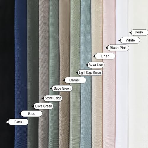 Chyhomenyc White Curtains 84 Inch Length 2 Panels Set, Faux Linen Textured Semi Light Filtering Soft Airy Farmhouse Curtain Drapes for Living Room Bedroom, Cortinas para Sala, 40Wx84L