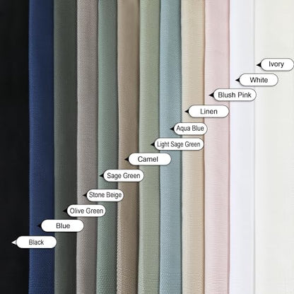 Chyhomenyc White Curtains 84 Inch Length 2 Panels Set, Faux Linen Textured Semi Light Filtering Soft Airy Farmhouse Curtain Drapes for Living Room Bedroom, Cortinas para Sala, 40Wx84L