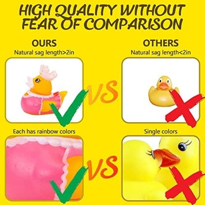 50 Pack Rubber Ducks for Kids Bath Toys and Jeep Ducks for Ducking, Rubber Ducks in Bulk for Kids, Baby Showers Accessories, Birthday Gifts and Summer Pool Party