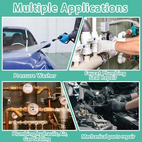 595 Pcs Metric and SAE Air Conditioning O-Ring Kit for Automotive A/C, Compressor and Professional Faucet Plumbing Seal O Rings Repair with O-Ring Picks,Resist Oil and Heat (Green)