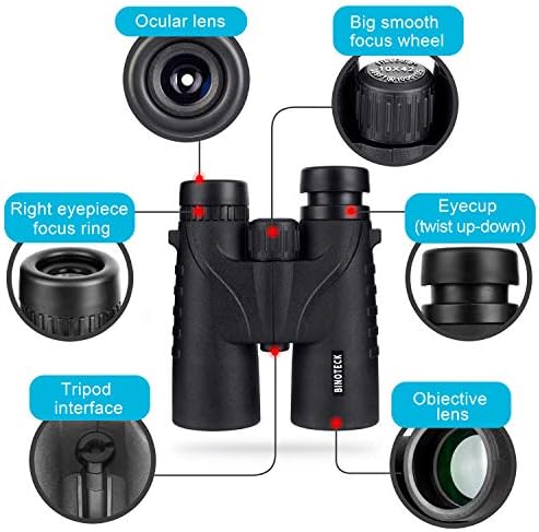 10x42 Binoculars for Adults - Professional HD Roof BAK4 Prism Lens Binoculars for Bird Watching, Hunting, Travel, Sports, Cruise, Concert, with Carrying Bag