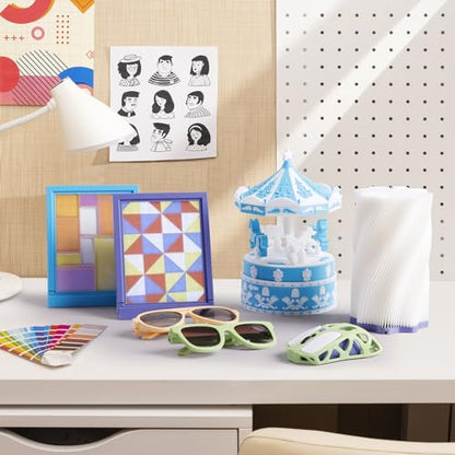 Anycubic PLA 3D Printer Filament Bundle, Intelligent PLA Filament, 1.75mm Dimensional Accuracy +/- 0.02mm, 1KG Spool, 4KG, Peach Pink, Interstellar Violet, Tropical Turquoise, Spring Leaf