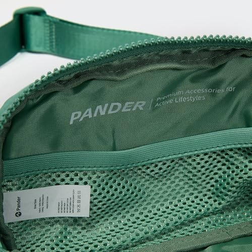 Pander Two Way Zipper Fanny Pack Nylon Everywhere Belt Bag for Women, Water Repellent Waist Packs, Crossbody Bags with Adjustable Strap (Eucalyptus Green)
