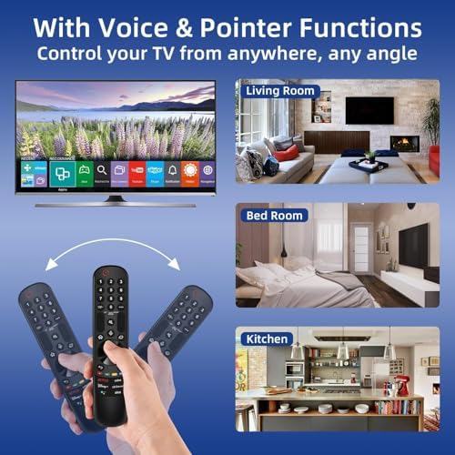 Replacement for LG TV Remote, for All 2019-2024 LG Remote Control for Smart TVs, for Magic MR20/21/22/23/24GA with Voice and Pointer Function. 1-Year Warranty.