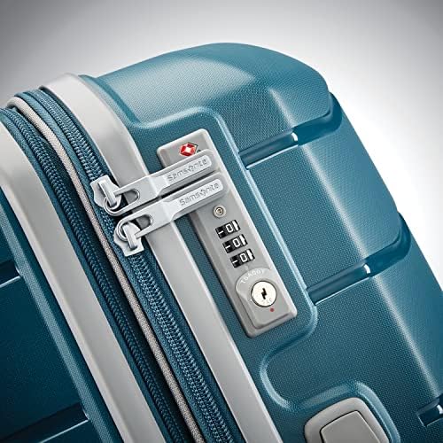 Samsonite Freeform Hardside Expandable with Double Spinner Wheels, Checked-Large 28-Inch, Dark Teal