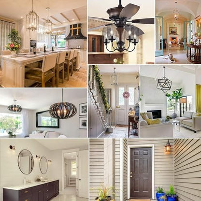 12-Pack Dimmable E12 LED Candelabra Bulbs 40Watt Equivalent, 2700K Warm White, 450Lumens, 4W B11 Vintage Chandelier Light Bulbs, LED Filament Clear Glass Candle Lamp for Ceiling Fan Home Decor1