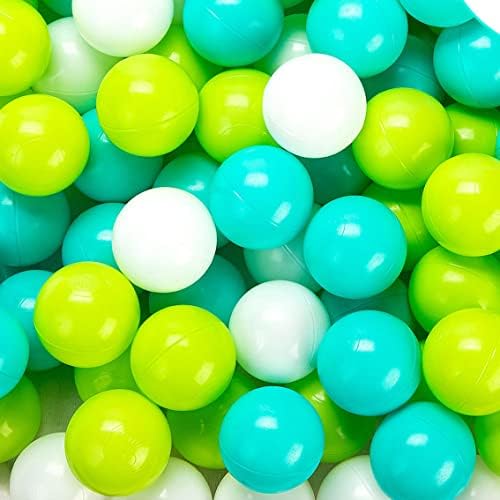 Vanland Ball Pit Balls for Baby and Toddler Phthalate Free BPA Free Crush Proof Plastic - Multicolored Pit Balls in Reusable Play Toys for Kids with Storage Bag