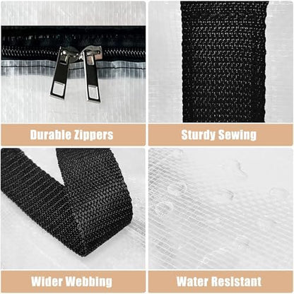 Heavy Duty Moving Bags - Extra Large Packing Bags and Storage Totes, Collapsible and Foldable Option for Moving and Storage, Multicolored, 93 L - 6 Pack