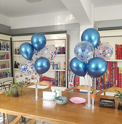 Blue Balloon Stand Centerpiece Table Decorations for Men's Birthday Father's Day Retirement Graduation Decorations Class of 2025(Blue set4)