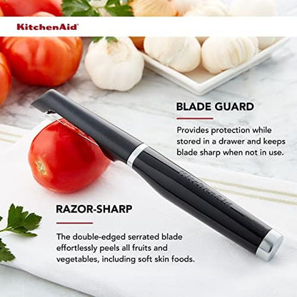 KitchenAid Classic Pizza Wheel, 9-Inch, Black & KE112OHOBA Classic Euro Peeler, One Size Black 2