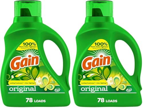 Gain + Aroma Boost Liquid Laundry Detergent, Original Scent, 78 Loads, 113 fl oz, HE Compatible (Pack of 2)