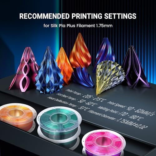 SUNLU Silk Dual Color Pla Filament, Silk PLA 3D Printer Filament 1.75mm, Shiny Silk Texture, Dimensional Accuracy +/- 0.02mm, 1KG Spool (2.2 lbs), PLA Silk Dual Color (Blue Green)