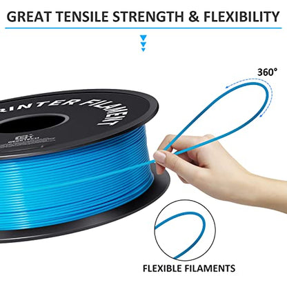 Geeetech 1.75mm PLA 3D Printer Filament, 1kg Spool (2.2lbs), Upgrade Tidy Winding Tangle-Free, Dimensional Accuracy +/- 0.02mm, Water Blue