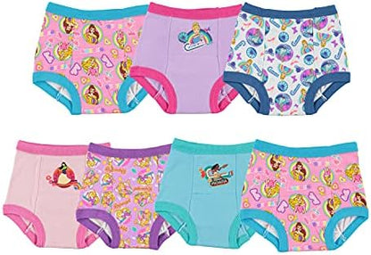 Disney Girls' Princess Toddler Potty Training Pant and Starter Kit Includes Stickers & Tracking Chart Sizes 2t, 3t, 4t