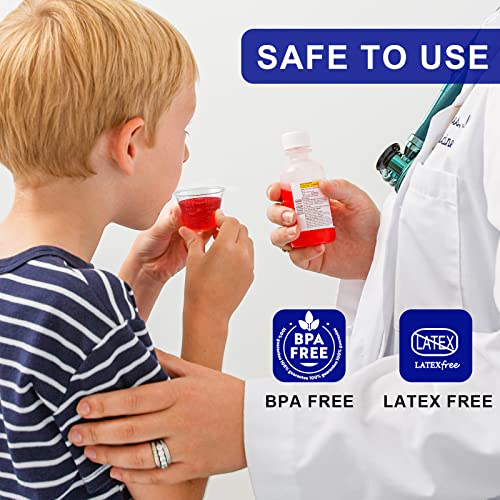 disposable medicine cups graduated, bulk pack of 1000, 1 oz (30ml) small plastic measuring cup for liquid medication, paint, epoxy, pill and resin