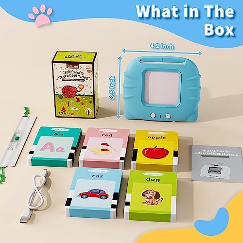 Toddler Toys Talking Flash Cards for 1 2 3 4 5 6 Year Old Boys and Girls, Autism Sensory Toys for Autistic Children, Learning Educational Montessori Speech Therapy 248 Sight Words Kids Gifts