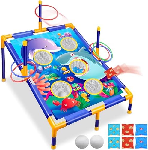Animal Bean Bag Toss Game Toy Outdoor Toss Game, Family Party Party Supplies for Kids, Gift for Boys Birthday or Christmas for Toddlers Ages 3 4 5 6 Year Old