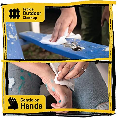 Tub O' Towels Heavy-Duty Multi-Surface Cleaning Wipes, 7" x 8", 40 Count Canister, Removes Grease, Grime, Tough Stains, Durable Disposable White Wipes for Home, Garage, Outdoor Cleaning Tasks, 2-Pack