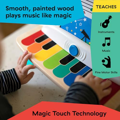Baby Einstein and Hape Magic Touch Wooden Toy Piano, Montessori Musical Learning Toy for Babies and Toddlers 6mo+