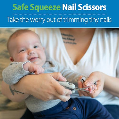 Dr. Brown's Healthy Baby Essentials Kit, Pacidose Medicine Dispenser, Nail Scissors with Case, Nasal Aspirator, Cradle Cap Brush Plus Comb, Cold Compress