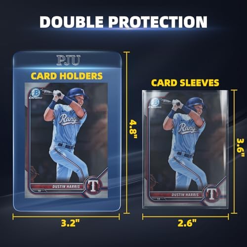 500ct Semi Rigid Card Holders & 500ct Card Sleeves for PSA, SGC, BGS, CSG Graded Card Submissions, Semi Rigid Card Sleeves, Baseball Card Protectors, PSA Graded Card Sleeve for Trading Card